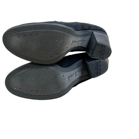 Paul Green Nora Water Resistant Black Suede Block Heel Ankle Boot‎  US 9b - Picture 7 of 10